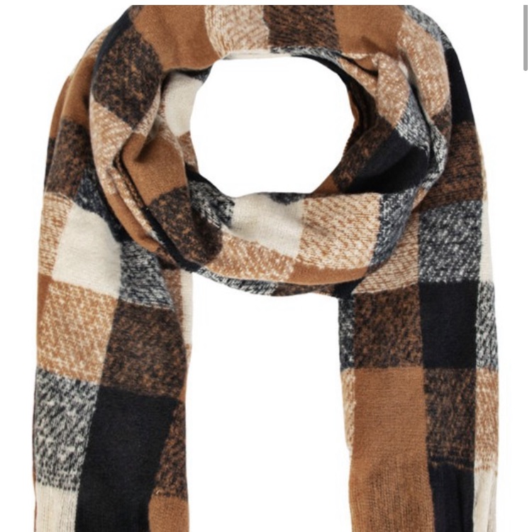 Multi Gingham Checkered Pattern Scarf